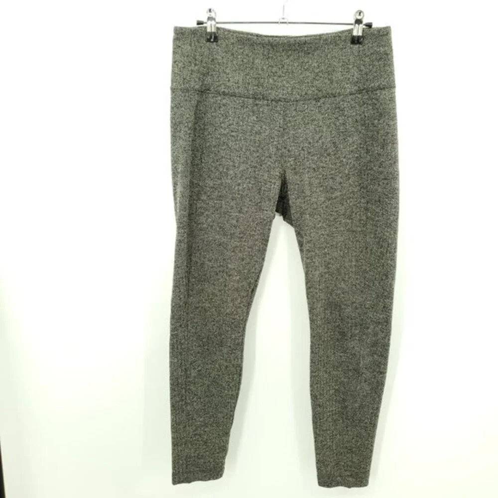Athleta Delancey Herringbone Tight M Black/Abalone Gray